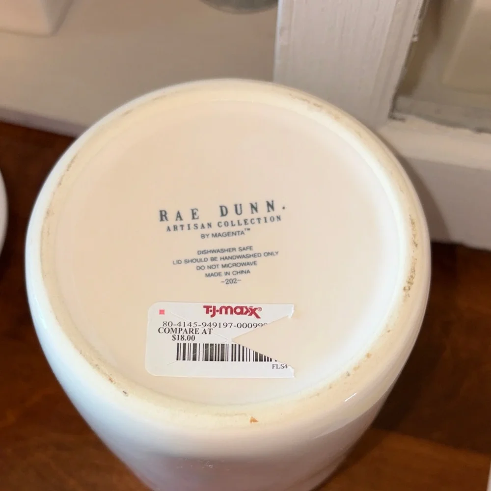 Rae Dunn White Chocolate Chip Canister